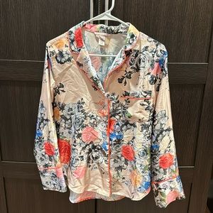 VICTORIAS SECRET satin floral sleep shirt💐 size small